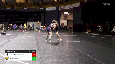 184 lbs Consi Of 16 #1 - Mitch Hutmacher, Purdue vs Branson Britten, N. Colorado