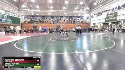 144 lbs Quarterfinal - Matthew Centeno, Esperanza vs Emilio Roybal, Slam Academy