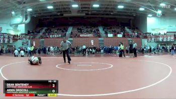 95 lbs Champ. Round 1 - Dean Senteney, Southport Wrestling Club vs Aiden Driscoll, Contenders Wrestling Academy