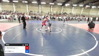 190 kg Consolation - Zane Montelongo, Fowler WC vs Quentin Yellowhair-Nez, Badlands WC