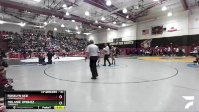 120 lbs Champ. Round 1 - Melanie Jimenez, Torrance vs Roselyn Uce, Long Beach Poly