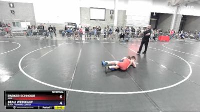 108 lbs Semifinal - Parker Schnoor, AWA vs Beau Weinkauf, B.A.M. Training Center