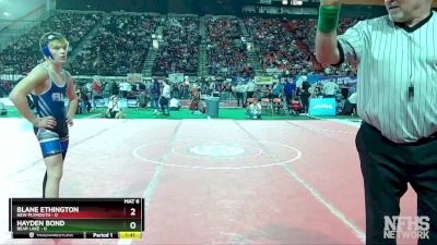 2A 113 lbs Quarterfinal - Blane Ethington, New Plymouth vs Hayden Bond, Bear Lake