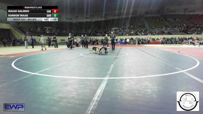 68 lbs Semifinal - Isaias Galindo, Carl Albert vs Karson Waag, Sand Springs Jr High