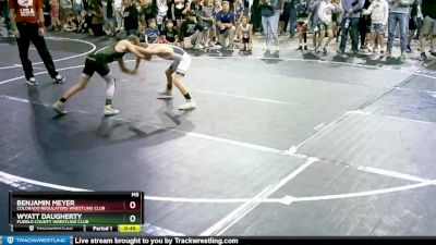 74 lbs Champ. Round 2 - Wyatt Daugherty, Pueblo County Wrestling Club vs Benjamin Meyer, Colorado Regulators Wrestling Club