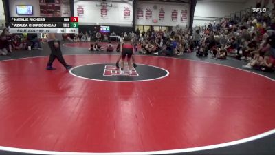 95-100 lbs Round 1 - Azalea Charbonneau, Fort Madison Kids Club vs Natalie Richers, Fort Madison Wrestling