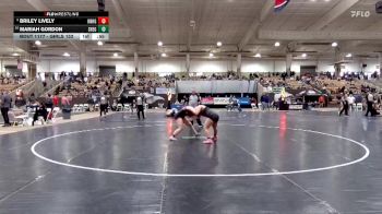 Girls 152 lbs Cons. Round 1 - Mariah Gordon, Shelbyville Central High School vs Briley Lively, Knoxville Halls High School