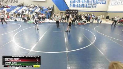 76 lbs 5th Place Match - Treyden Rigby, Wasatch Wrestling Club vs Wyatt Eure, Charger Wrestling Club