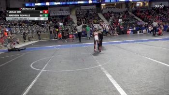 65 lbs Cons. Round 1 - Maevery Renville, Augusta vs Laelia Cox, Salina