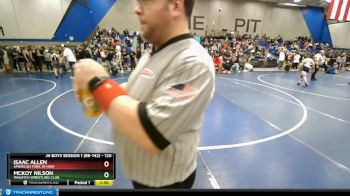 120 lbs Cons. Round 2 - Mckoy Nilson, Wasatch Wrestling Club vs Isaac Allen, American Fork Jr High