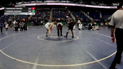 4A 215 lbs Cons. Round 1 - Jamarious Pegues, Cleveland vs Andrew Hassard, Grimsley Senior High School