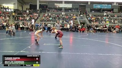 70 lbs Champ. Round 2 - Braylon Anderson, Siouxland Wrestling Academy vs Turner Martin, Shenandoah Elks