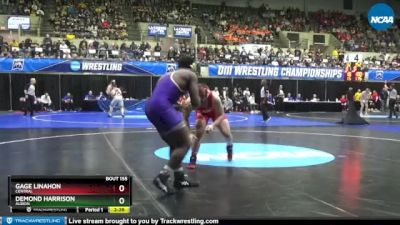 197 lbs Cons. Round 1 - Demond Harrison, Albion vs Gage Linahon, Central