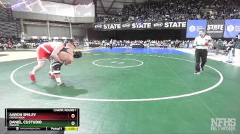 1A 285 lbs Champ. Round 1 - Aaron Smiley, Castle Rock vs Daniel Custudio, Wapato