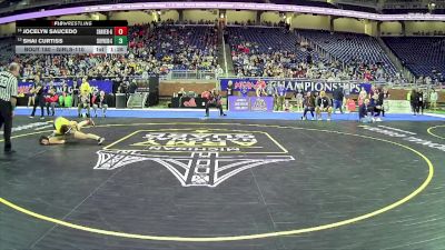 Girls-110 lbs Quarterfinal - Shai Curtiss, Shepherd Hs Girls vs Jocelyn Saucedo, South Haven Hs Girls
