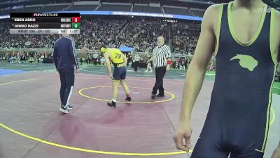 D1-132 lbs Quarterfinal - Jawad Bazzi, Stoney Creek HS vs Eben Abdo, Grand Ledge HS