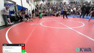 46 lbs Round Of 16 - Michael Cawthorne, Tiger Trained Wrestling vs Maverick Reid, Pocola Youth Wrestling