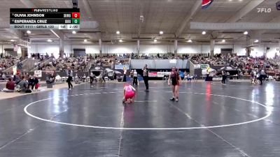 Girls 120 lbs Quarterfinal - Olivia Johnson, Summit High School vs Esperanza Cruz, Gibbs High School