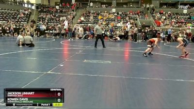 112 lbs Semifinal - Kowen Davis, Harrisonville Wrestling vs Jackson Linhart, Nebraska Boyz