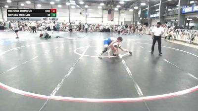 113 lbs Rr Rnd 2 - Michael Johnson, TDWC Maniacs Blue - HSB vs Nathan Meehan, Kraken White - HSB