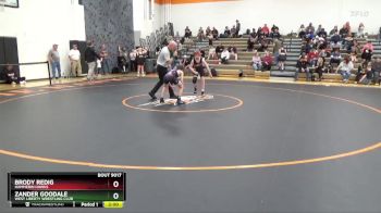 J-9 lbs Cons. Round 1 - Zander Goodale, West Liberty Wrestling Club vs Brody Redig, Hammerin Hawks