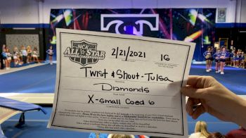 Twist & Shout - Tulsa - Diamonds [L6 Senior Coed - Xsmall] 2021 NCA All-Star Virtual National Championship