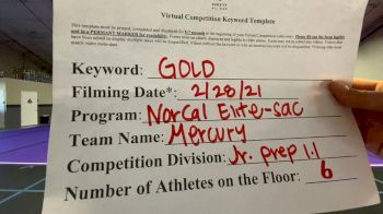 Nor Cal Elite All Stars - Sacramento [L1.1 Junior - PREP] 2021 Varsity Virtual Competition Series - Prep & Novice I