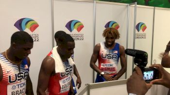USA Men's 4x1 On How Their Relay Order Came To Be, Run WORLD LEAD In Prelims