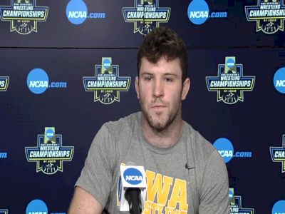 Jaydin Eierman (Iowa) after 141-pound semifinal win at 2021 NCAA Championships