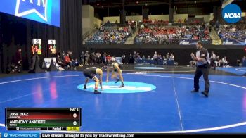 125 lbs Prelim Round 1 - Jose Diaz, Gannon vs Anthony Aniciete, Tiffin.