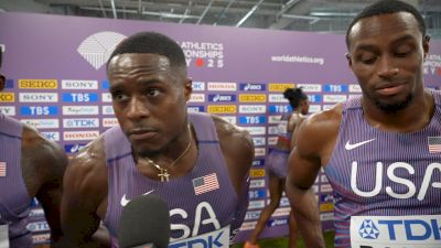 USA Men 4x100 React to 37.98 Prelim Run