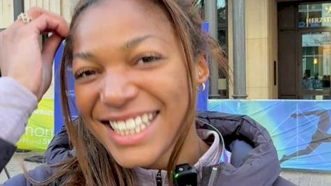 Gabby Thomas at the 2025 Austin Marathon