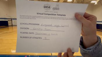 Kingwood High School [Varsity Pom] 2023 UCA & UDA December Virtual Challenge