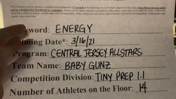 Central Jersey All Stars - Baby Gunz [L1.1 Tiny - PREP] 2021 Beast of The East Virtual Championship