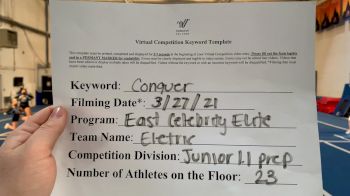 East Celebrity Elite - Electric [L1.1 Junior - PREP] 2021 Varsity All Star Winter Virtual Competition Series: Event V