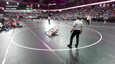 126 lbs 3rd Place Match - Thomas Heraly, West De Pere vs Isaac Weber, Germantown