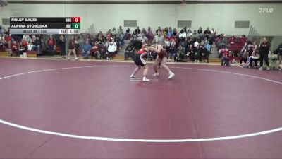 146 lbs 1st Place Match - Finley Rauen, Drexler Middle School vs Alayna Svobodaa, Independence Girls