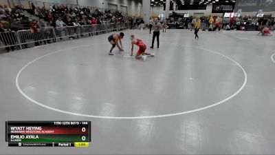 144 lbs Cons. Round 4 - Emilio Ayala, Illinois vs Wyatt Heying, Ironhawk Wrestling Academy