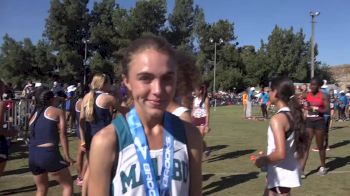 Claudia Lane after 16:32, sophomore record, in D1 Sweepstakes race
