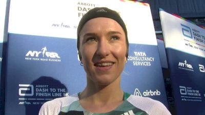 Karoline Grovdal after winning the Abbott Dash 5K, wants to run marathon someday