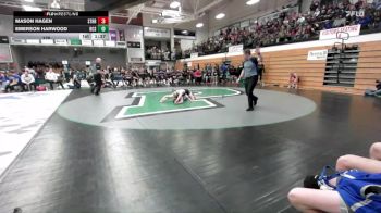 120 lbs Semis & 1st Wb (8 Team) - Mason Hagen, Sturgis Brown vs Emerson Harwood, Rapid City Stevens