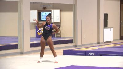 Lexie Priessman Shows Big Difficulty on Floor (9.85) - LSU Fall Intrasquad 2016