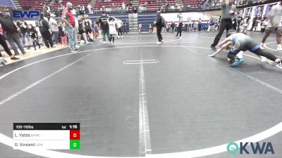 105-110 lbs Round Of 16 - Lucas Yates, Newcastle Youth Wrestling vs Gage Vincent, Lions Wrestling Academy