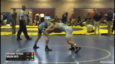 133 Semi-Finals - Anthony Tutolo, Kent State - Unattached vs Taylor Ortz, Clarion - Unattached