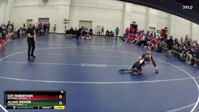 75 lbs Finals (8 Team) - Alijah Weimer, Kansas Cobras vs Coy Robertson, Wyoming Twisters