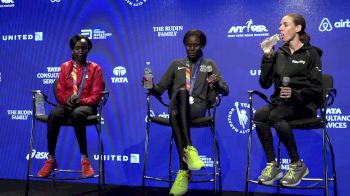 NYC Marathon women's podium press conference part 1