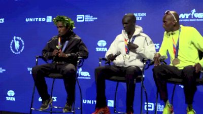 NYC Marathon men's podium press conference part 1