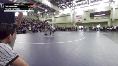 175 lbs Quarterfinal - Nick Bertram, Palisades vs Isaias Sepulveda, EAGLE ROCK