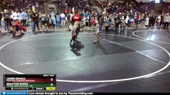 53 lbs Champ. Round 1 - James Devaul, Pikes Peak Warriors Wrestling vs Braxton Bakes, Victory Wrestling Club - VTC