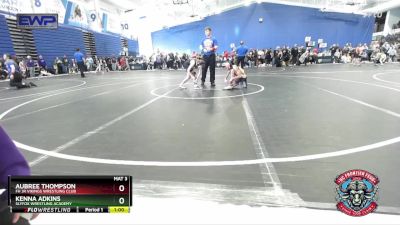 80 lbs Round 1 - Aubree Thompson, FH Jr Vikings Wrestling Club vs Kenna Adkins, SlyFox Wrestling Academy